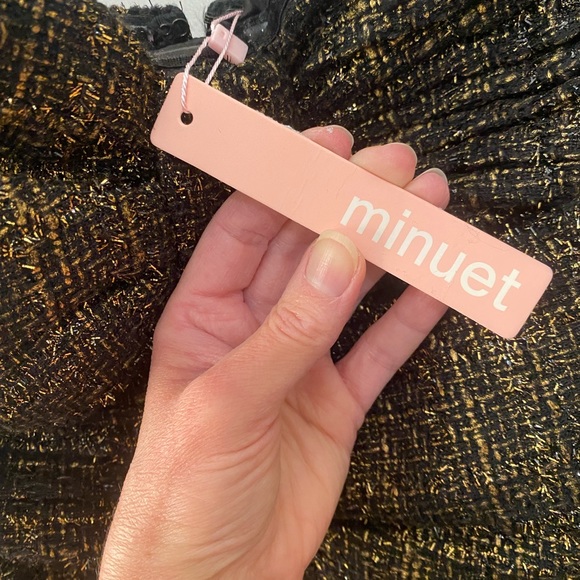 Minuet Strapless Metallic Black Dress sz M & L Barbiecore for Special Occasions - Picture 3 of 7